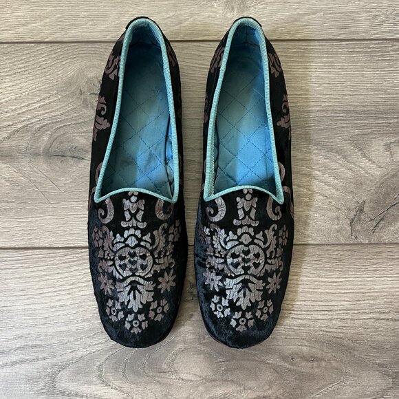 Gucci X Tom Ford Floral Print Velvet Damask Smoking Slippers Flats Size 8B - Picture 1 of 11